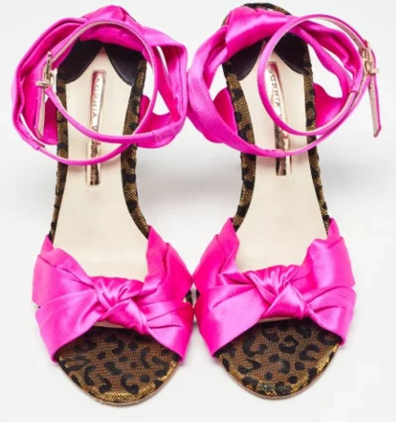 Sophia Webster Pre-owned Satin sandals Pink Dames