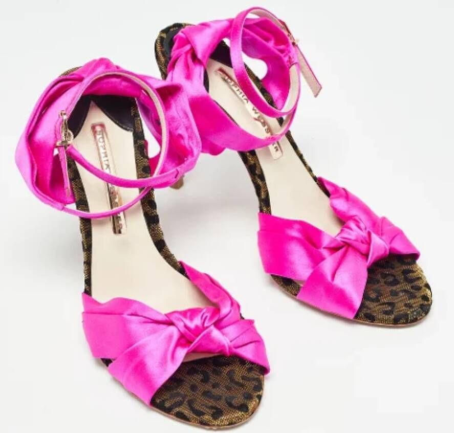 Sophia Webster Pre-owned Satin sandals Pink Dames