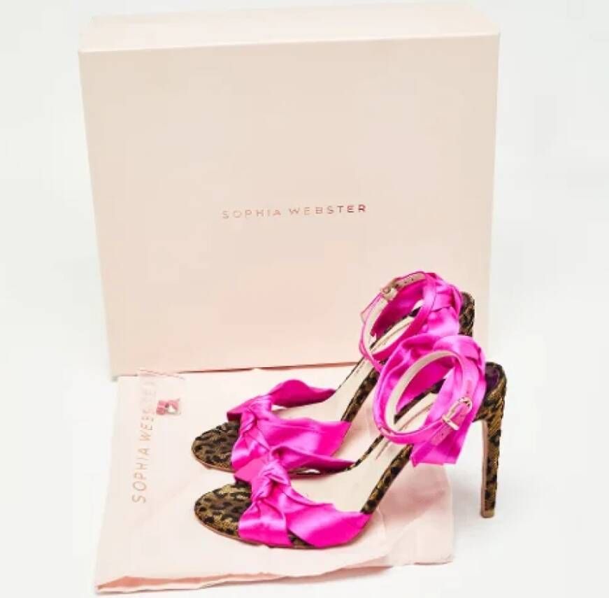 Sophia Webster Pre-owned Satin sandals Pink Dames