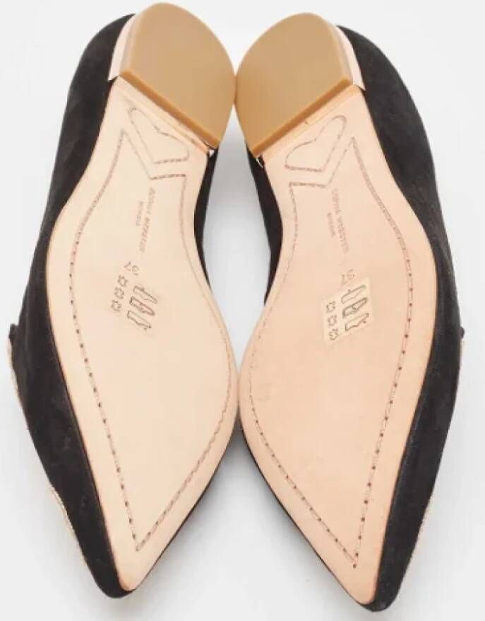 Sophia Webster Pre-owned Suede flats Black Dames