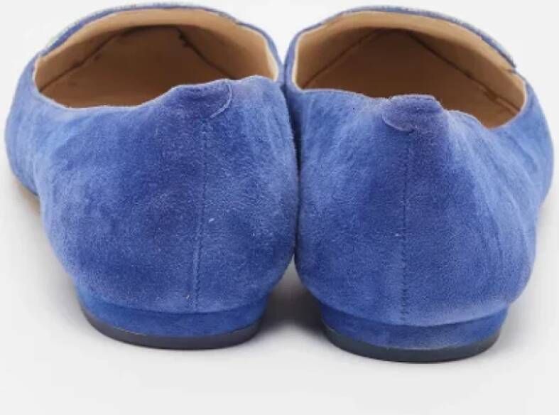 Sophia Webster Pre-owned Suede flats Blue Dames