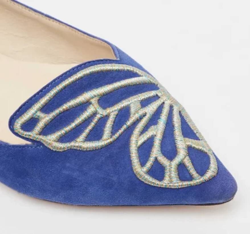 Sophia Webster Pre-owned Suede flats Blue Dames