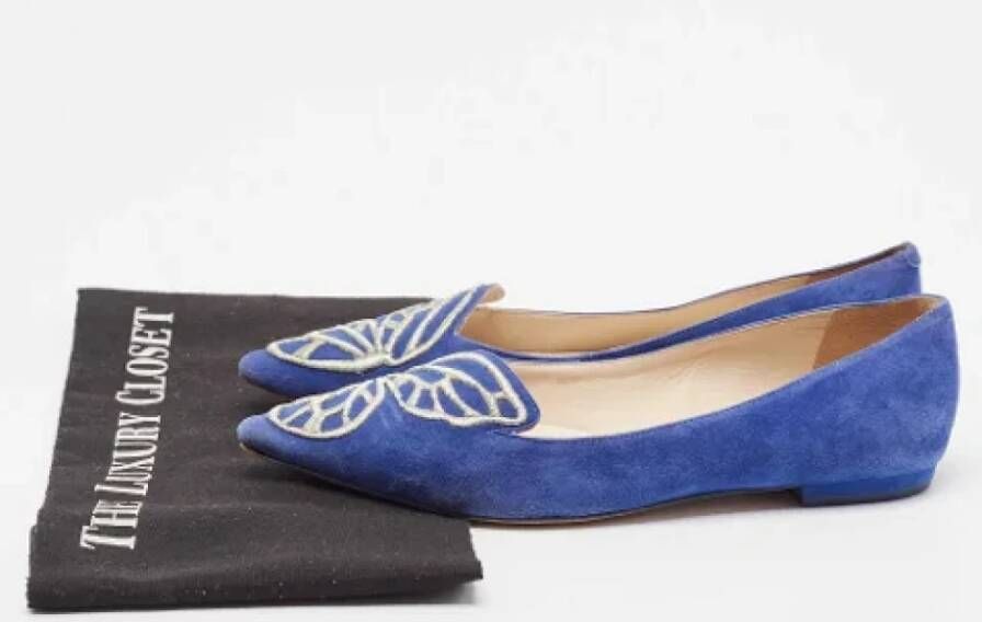 Sophia Webster Pre-owned Suede flats Blue Dames