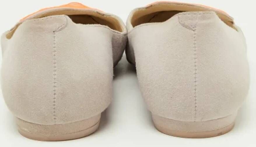 Sophia Webster Pre-owned Suede flats Gray Dames