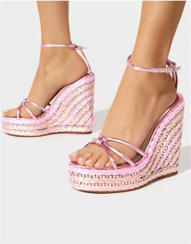 Sophia Webster Roze Sleehak Sandalen Alina Pink Dames