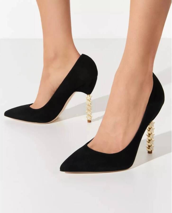 Sophia Webster Zwarte Suède Sterren Stiletto's Black Dames