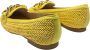 Status Leren en raffia ballerina schoenen Yellow Dames - Thumbnail 4