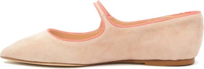 Status Roze Suède Ballerina Schoenen Pink Dames