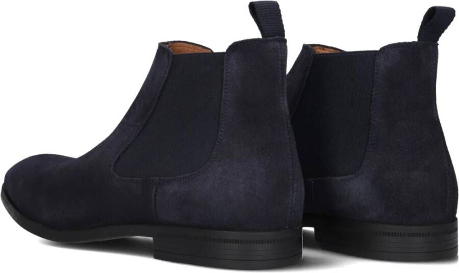 Stefano Lauran Blauwe Suède Chelsea Boots Blue Heren