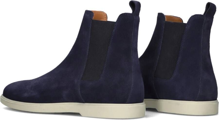 Stefano Lauran Blauwe Suède Chelsea Boots Blue Heren