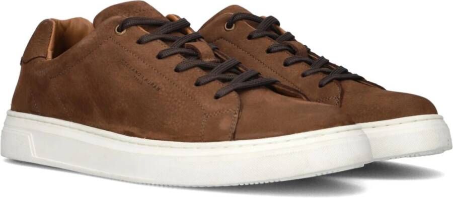 Stefano Lauran Bruin Leren Lage Sneakers Sl124H600 Brown Heren