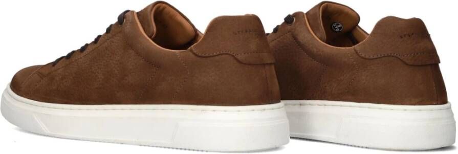 Stefano Lauran Bruin Leren Lage Sneakers Sl124H600 Brown Heren