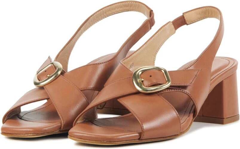 Stefano Lauran Cognac Sandalen Brown Dames