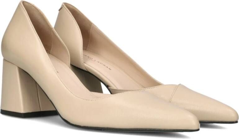 Stefano Lauran Elegante Nude Leren Pumps Beige Dames