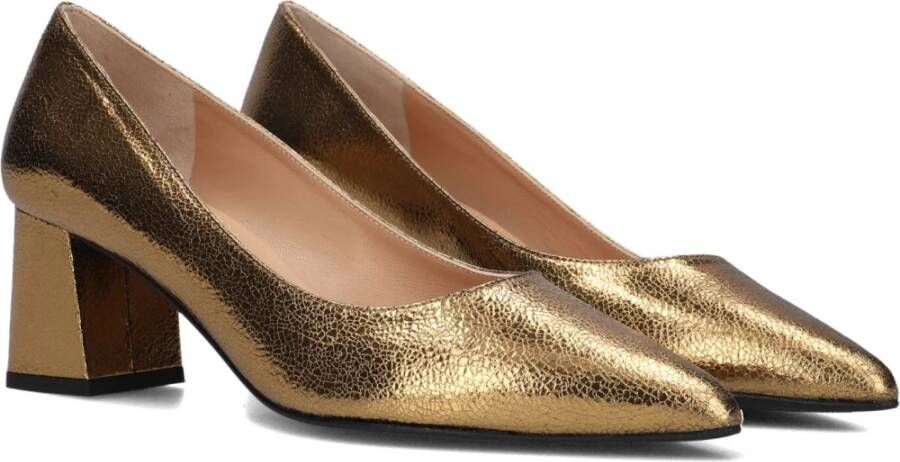 Stefano Lauran Gouden Leren Pumps S3076 Yellow Dames