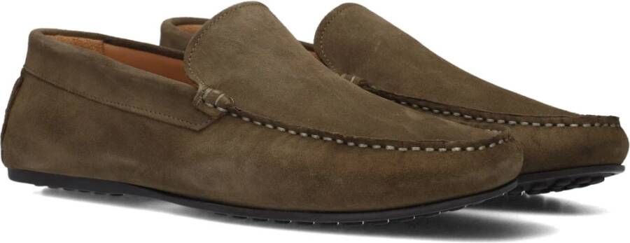 Stefano Lauran Groene Suède Loafers Heren Stijl Brown Heren