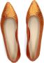 Stefano Lauran 23226 Ballerina's Ballarina Schoenen Instappers Dames Oranje - Thumbnail 5