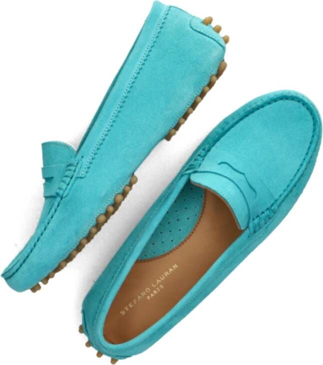 Stefano Lauran Turquoise Mocassins Blue Dames