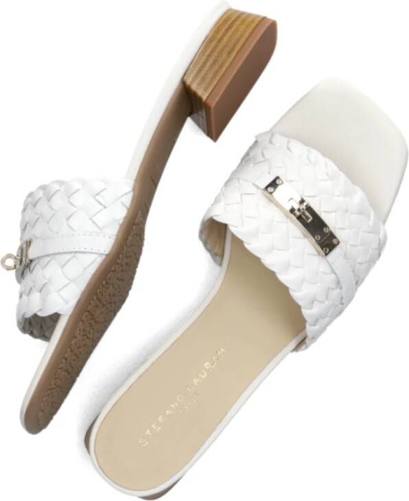 Stefano Lauran Witte Slippers White Dames