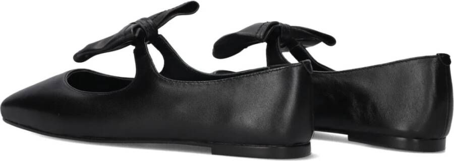 Stefano Lauran Zwarte Suède Ballerina Strik Black Dames