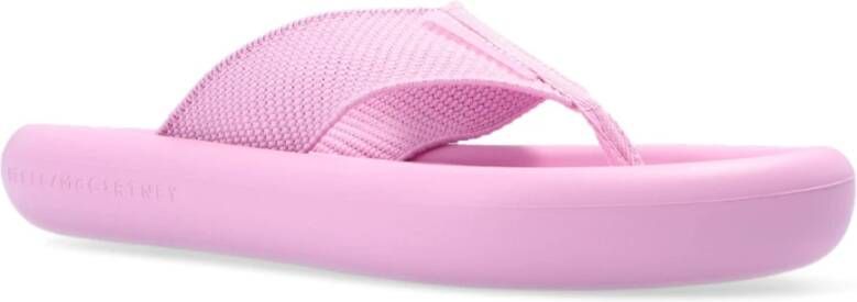 Stella Mccartney Air Slides Rubberen Zool Logo Detail Pink Dames