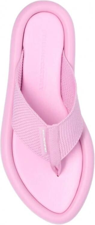 Stella Mccartney Air Slides Rubberen Zool Logo Detail Pink Dames