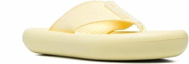 Stella Mccartney Air Slides Rubberen Zool Logo Detail Yellow Dames