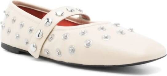 Stella Mccartney Beige Platte Schoenen met Studs Beige Dames