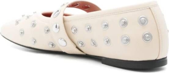 Stella Mccartney Beige Platte Schoenen met Studs Beige Dames