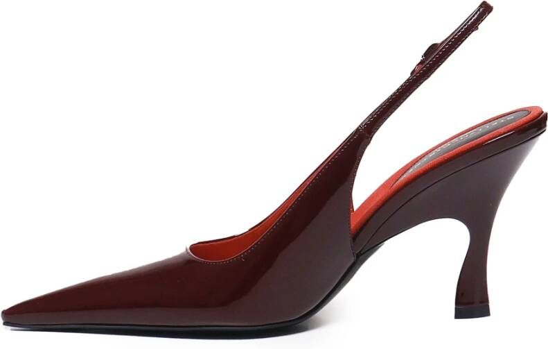 Stella Mccartney Bordeaux Patent Leren Geometrische Hak Pumps Red Dames