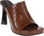 Stella Mccartney Bruine Krokodillenprint Hoge Hak Klompen Brown Dames - Thumbnail 2