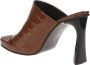 Stella Mccartney Bruine Krokodillenprint Hoge Hak Klompen Brown Dames - Thumbnail 3