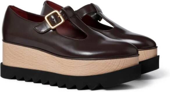 Stella Mccartney Bruine platte schoenen met uitsparingen Brown Dames