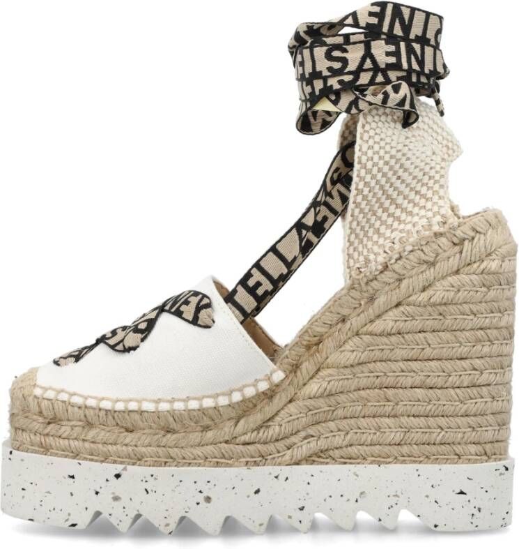 Stella Mccartney Camelia Gesloten Neus Sleehak Espadrilles Beige Dames