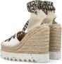 Stella Mccartney Camelia Gesloten Neus Sleehak Espadrilles Beige Dames - Thumbnail 4