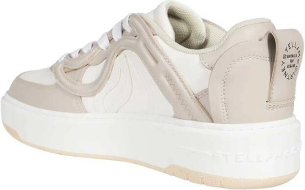 Stella Mccartney Contrasterende inzetstukken lage sneakers Beige Dames