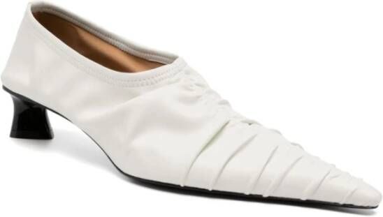 Stella Mccartney Elsa Ruched Kitten Heel Pumps White Dames