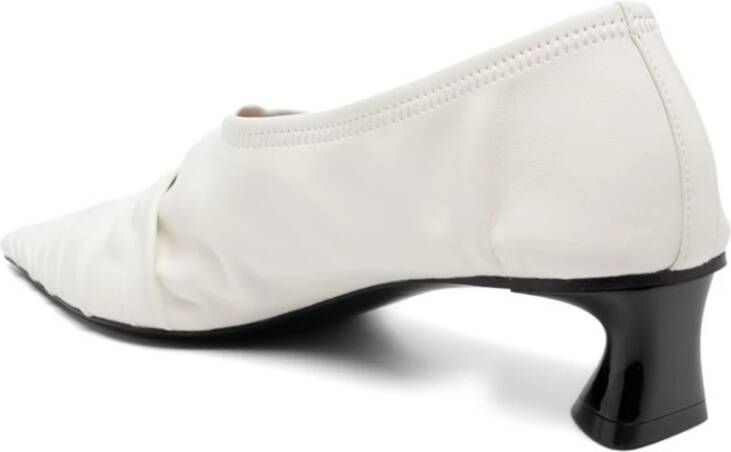 Stella Mccartney Elsa Ruched Kitten Heel Pumps White Dames