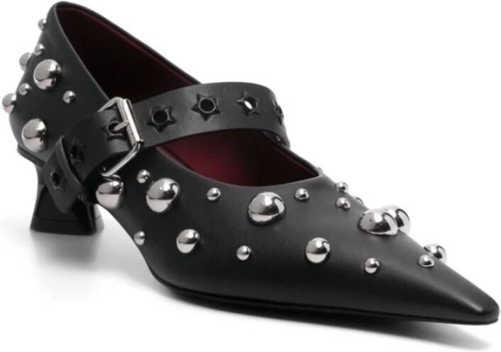 Stella Mccartney Elsa Studded Kitten Heel Pumps Black Dames