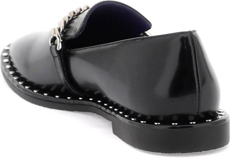 Stella Mccartney Falabella Loafers met Diamanten Ketting Black Dames