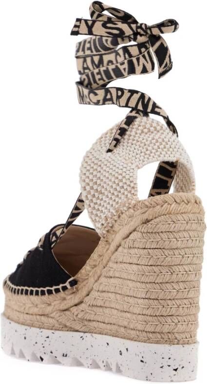 Stella Mccartney 'Gaia' Sleehak Espadrilles Beige Dames