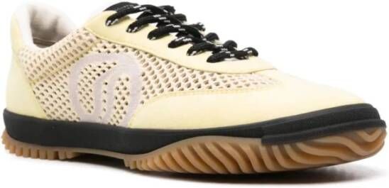 Stella Mccartney Gele Mesh Sneakers S-Golf Logo Yellow Dames