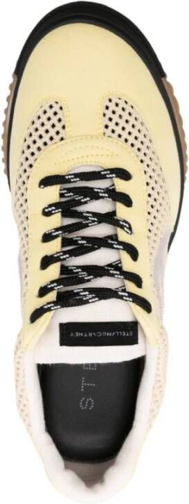 Stella Mccartney Gele Mesh Sneakers S-Golf Logo Yellow Dames