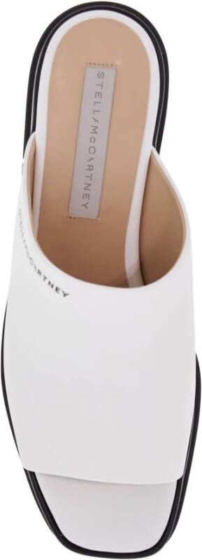 Stella Mccartney Plateau klompen met logoband White Dames