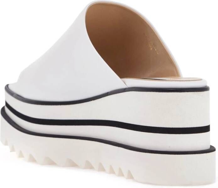 Stella Mccartney Plateau klompen met logoband White Dames