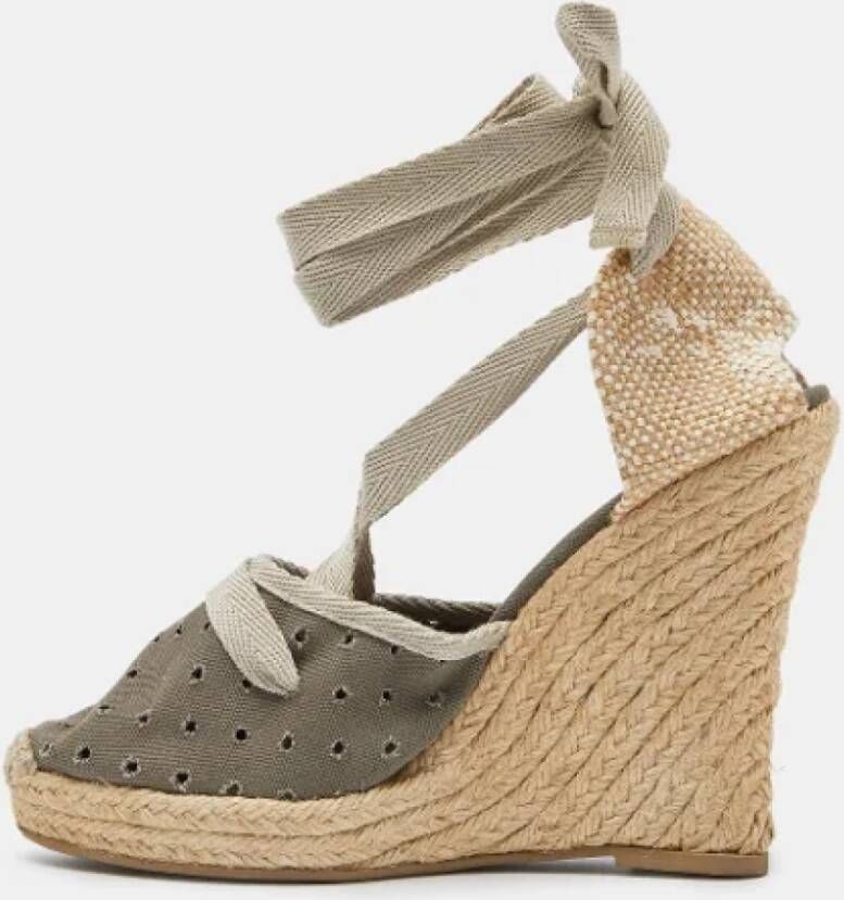 Stella McCartney Pre-owned Canvas espadrilles Gray Dames