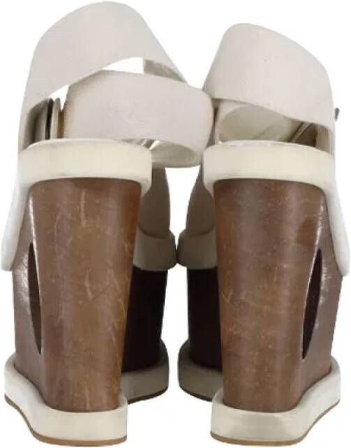 Stella McCartney Pre-owned Cotton sandals White Dames