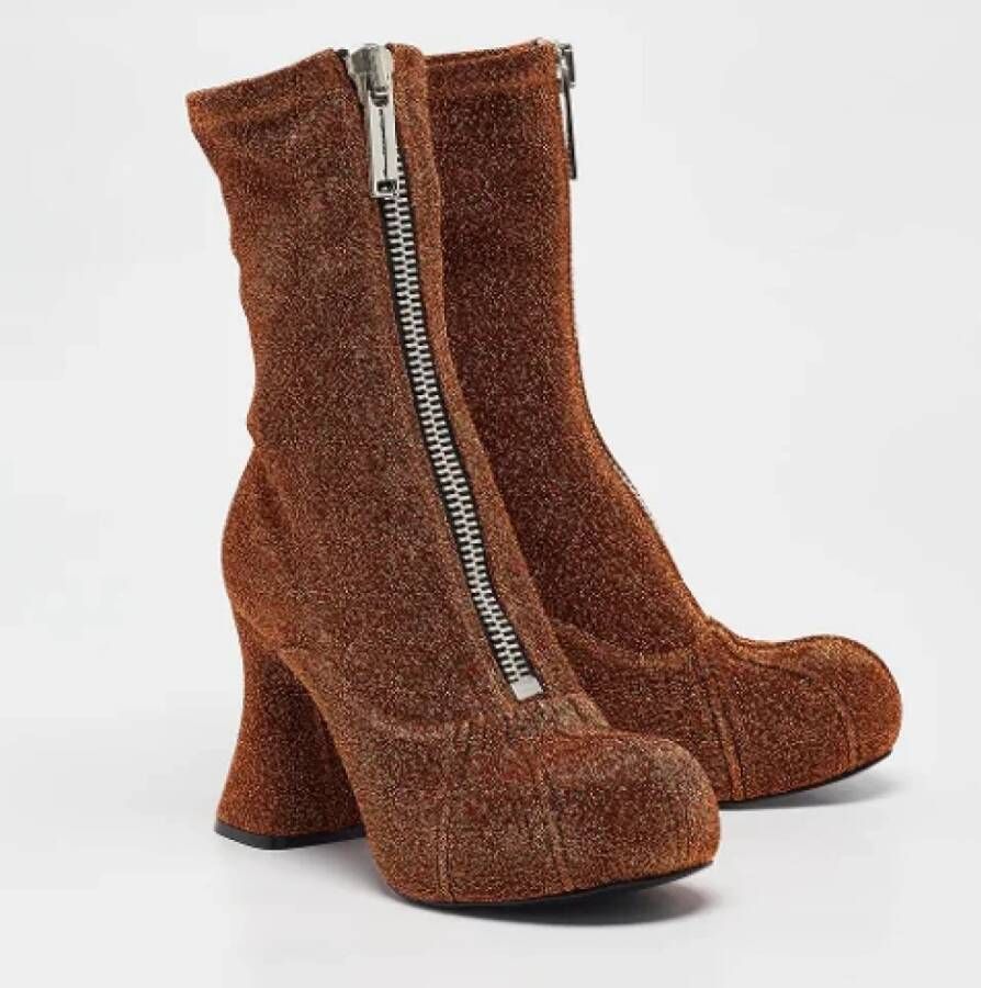 Stella McCartney Pre-owned Fabric boots Brown Dames