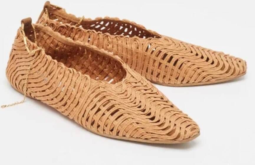 Stella McCartney Pre-owned Fabric flats Brown Dames