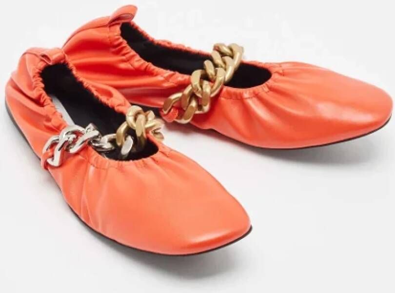 Stella McCartney Pre-owned Fabric flats Orange Dames